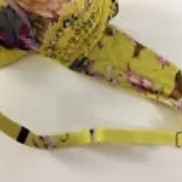 CACIQUE - NWT- Seriously Sexy Boost Balconette Yellow Floral Lace Bra | 40DDD - Picture 4 of 4